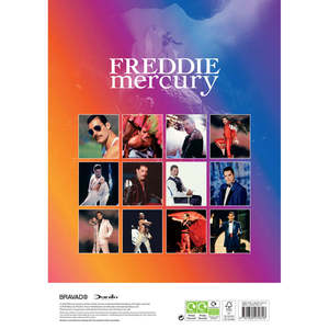 Freddie Mercury 2025 <b>Calendar</b> Paper Table <b>Calendar</b> with Date Office Use Clock Promotion Photo Frame Printed Design - Product Image 4