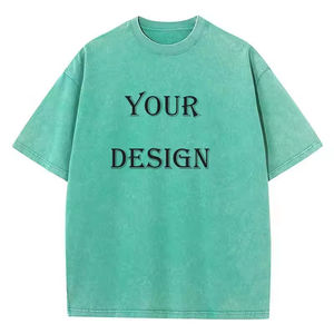 Camiseta de punto con letras para hombre, camiseta unisex informal lavada de algodón 100 por ciento con estampado personalizado - Product Image 4