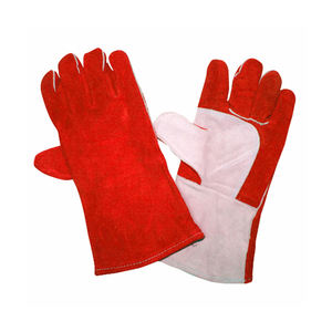 Gants de soudage en cuir fendu robustes Gants en cuir confortables pour le pouce industriel en cuir grainé - Product Image 1