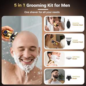 Afeitadora Eléctrica Recargable 5 en 1, Cuchillas Rotatorias Flotantes 7D, Cabezal de Afeitado para Hombres y Mujeres, Kit de Afeitado en Seco/Húmedo IPX7 - Product Image 5