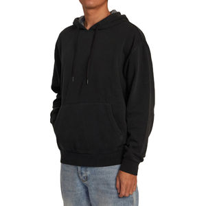 Wholesale 100% Cotton Pullover <b>Hoodies</b> for <b>Men</b> Winter Fleece Custom Logo Solid Pattern Print Hooded <b>Thermal</b>-OEM Service - Product Image 1