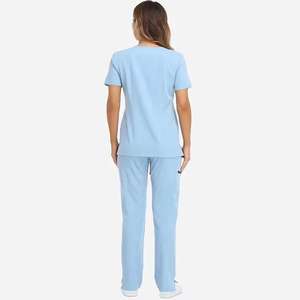 Wholesale Hospital Uniforms Nursing Scrub <b>Short</b> Sleeve Top Jumpsuit Scrubs <b>Suit</b> <b>Women</b> Scrubs Sets Jersey Spandex Summer - Product Image 3