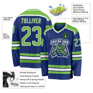 Uniforme de hockey sobre hielo personalizado, sublimado, para torneo, conjunto de camiseta y calcetines a juego, equipo de hockey de malla gruesa, logotipo personalizado. - Product Image 2