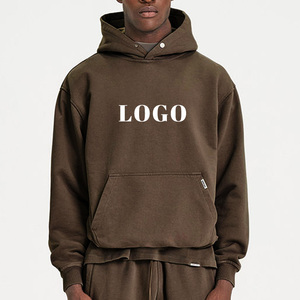 Men Pullover Hoodies 100% Cotton Plain Hoodies in <b>Bulk</b> French <b>Terry</b> Oversized Blank Heavyweight High Quality Hoodies - Product Image 4