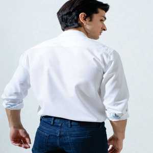 Chemise habillée en flanelle à manches longues pour homme, coupe ajustée, décontractée, 100% coton, motif à carreaux, respirante, anti-froissement, écologique - Product Image 6