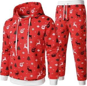 Merry Christmas Tracksuits Men And Women Casual Hoodies Sweatpants Warm Suits Autumn Winter Pullover Sweatshirts <b>Pants</b> Piece Set - Product Image 4