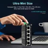Commutateur Gigabit industriel 5 ports PoE+ 120W -40~80 ° Commutateur PoE robuste 4+1 ports 802.3at pour caméras IP, montage sur rail DIN, IP40
