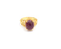 Bague artisanale pour homme en laiton plaqué or avec sertissage clos de pierres précieuses multiples de forme ovale, cadeau pour la fête du Nouvel An