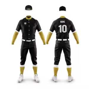 Sublimación personalizada Uniformes de béisbol para adultos 100% Kit de uniforme de béisbol de poliéster Oferta de paquete de tamaño grande para equipo de uniforme de Softbol - Product Image 4