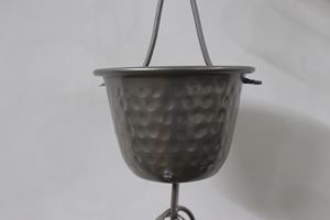 Chaîne de pluie en métal martelé bonne qualité travail artisanal chaîne de pluie au meilleur prix métal pour la maison décoration extérieure bacony - Product Image 3