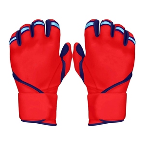 Gants de frappe de baseball professionnels de haute qualité en cuir avec sangle réglable, paume rembourrée antidérapante, logo personnalisé, pour jeunes et adultes - Product Image 1