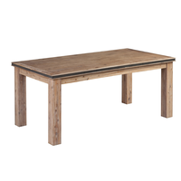 Ensemble table et chaises en bois de marque ATLAS, 6 chaises, meubles de salle à manger en bois de fabricant du Vietnam