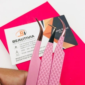 Custom Color Coated Stainless Steel Eyelash Extension Tweezers Pointed Plasma Tip 11cm Multifunctional Strong Grip Private <b>Label</b> - Product Image 3