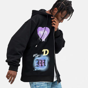 Vêtements décontractés pour hommes sweats à capuche à impression bouffante pour hommes vente directe d'usine nouvel arrivage de sweats à capuche à impression bouffante au design personnalisé pour hommes - Product Image 3