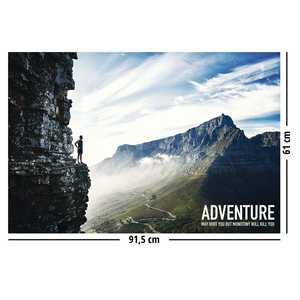 Póster moderno de aventura, la monotonía puede matarte, arte de pared - Product Image 1