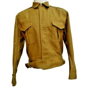 Uniforme de regimiento caqui británico WW2 de alta calidad hecho en mezcla de lana y viscosa uniforme de reproducción Vintage personalizado al por mayor - Product Image 1
