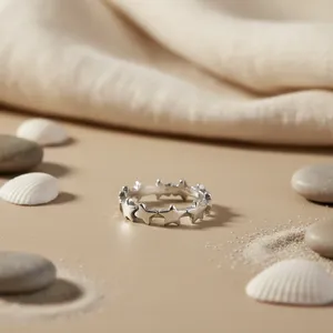 Bague étoile en argent sterling 925 pour femmes, bijoux à porter au quotidien - Product Image 3