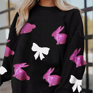 Sudadera de pana de gran tamaño para mujer, Sudadera con capucha, cuello redondo, manga larga, Tops informales para invierno y otoño, posición frontal del logotipo - Product Image 1