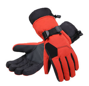 Gants de ski/snowboard imperméables à écran tactile personnalisés par le fabricant, chauds pour l'hiver, doigts entiers, sangle de poignet réglable, logo personnalisé - Product Image 1