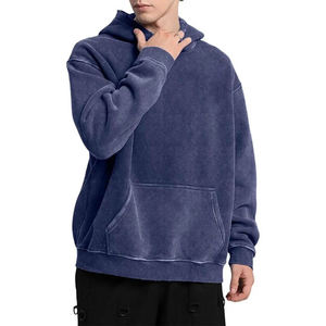 Servicio OEM, MOQ Bajo, Sudaderas con Capucha para Hombre, Estilo Lavado Ácido, 100% Algodón, Transpirables, Alta Calidad, Más Vendidas - Product Image 2