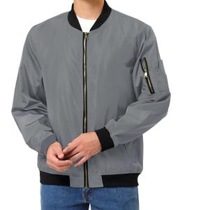 Chaqueta Bomber de Color marrón de alta calidad para hombre, diseño ajustado con cremallera, hecha en Pakistán, chaqueta de satén Bomber de talla grande para adultos - Product Image 5