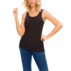 Débardeur personnalisé d'été en plein air coupe ajustée Sexy pour femmes 100% coton tricoté respirant séchage rapide col en v décontracté hauts BD - Product Image 2