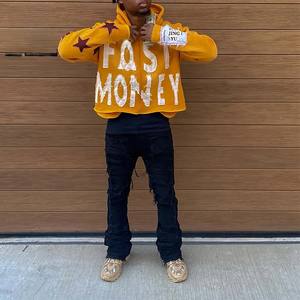 เสื้อฮู้ดครอปทรงบ็อกซี่ซิปหน้าผ้าฝ้ายเฟรนช์เทอร์รี่สไตล์สตรีทแวร์ลายปักแบบดิสเทรสพร้อมป้ายผู้ผลิตตามสั่งปี 2026 สำหรับผู้ชาย - Product Image 3