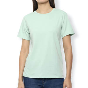 Camiseta Casual de Verano para Mujer, 100% Algodón, Color Personalizado, Ligera, Manga Corta, Ajustada, Transpirable, Gran Venta - Product Image 6