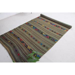 Alfombra de 4.5x8.9 pies, Alfombra Turca Kilim, Alfombra Floral de Lana Verde Vintage - Product Image 5