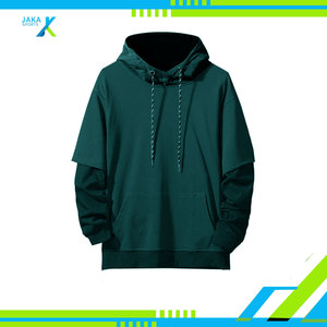 Sudadera con capucha de bloque de Color a la moda para hombre, ropa de calle informal, Sudadera con capucha de manga larga, cálido invierno 100%, forro polar de algodón rápido - Product Image 5