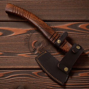 Handmade Damascus Steel <b>Axe</b> High Quality Forged Bearded Hatchet <b>Axe</b> with Rosewood Handle and Leather Sheath Custom DIY Grade - Product Image 6