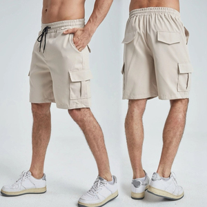 Pantalones cortos de hombre de doble capa de compresión de sudor personalizados OEM 2 en 1 pantalones cortos deportivos de nailon para hombre - Product Image 3