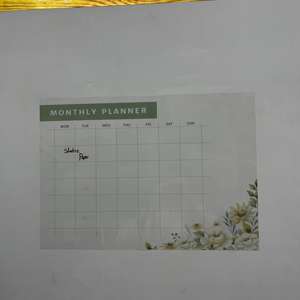 Organizador planificador mensual reutilizable modelo-16, vidrio de poliestireno duradero/madera, pizarra blanca de borrado en seco, superficie, electricidad estática - Product Image 3