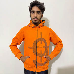 Vente en gros OEM sweats surdimensionnés en coton violet de haute qualité pour hommes sweats à capuche avec fermeture éclair complète pull impression numérique Streetwear - Product Image 1