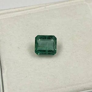 Pierre précieuse précieuse en vrac pour la fabrication de bijoux, brillant, certifié naturel, émeraude de zambie, à facettes, taille octogonale - Product Image 3