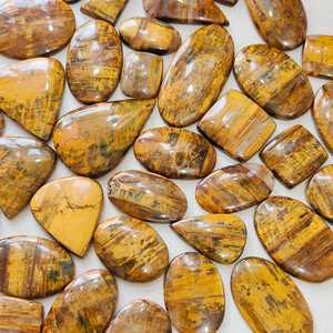 Lote de cabujón Nellite de diseñador, 10 piezas, piedras preciosas sueltas lisas de 25 a 15 MM, forma única para la fabricación de joyas - Product Image 4