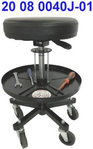 Chaise roulante avec plateau pour outils ITA, tabouret roulant, siège réglable, durable, confortable, grand siège épais, 305x59mm, 159kg/350 Lbs, modèle - Product Image 2