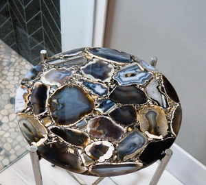 Sceau en agate poli artisanal, décoration de luxe pour la maison, motif floral religieux, résine, couleur personnalisée, haute qualité artisanale - Product Image 2