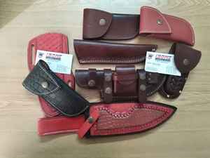 Couteau en cuir personnalisé fait à la main et étui à couteau gravé sculpté pour couteaux à lame fixe. - Product Image 5