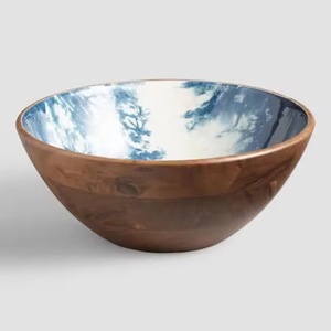 Handcrafted Wood & <b>Resin</b> <b>Epoxy</b> Salad Bowl Unique Decorative Serving Piece for Homes Restaurants and Parties - Product Image 6