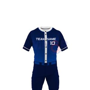 Servicio OEM Diseño personalizado para su equipo Uniformes de béisbol Moda Jersey de béisbol en blanco con pantalones cortos Conjuntos Uniformes de béisbol - Product Image 4