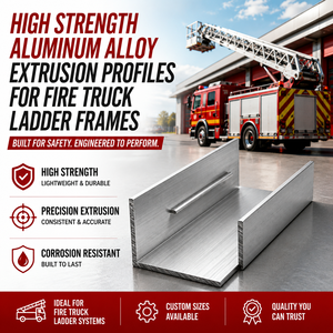 Perfiles de Extrusión de Aleación de Aluminio de Alta Resistencia para Marcos de Escaleras de Camiones de Bomberos - Product Image 2