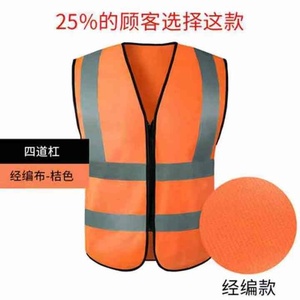 Reflective Mesh Safety Vest With <b>Fluorescent</b> Color For Workers Road Crew And Security Use - Product Image 5