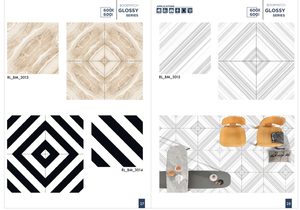 Azulejos de Porcelana Esmaltados Brillantes y Mate de Alta Calidad, 600x600 mm, 60x60 cm, Diseño de Mármol Moderno para Habitaciones - Product Image 2