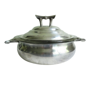 Vaisselle dernière arrivée finition brillante argentée sur mesure meilleure vente soupières en métal finition nickel plat de service - Product Image 1