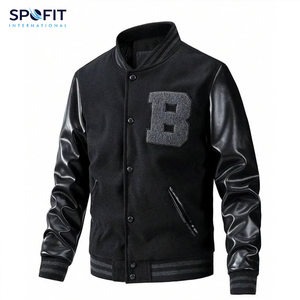 Veste universitaire de baseball personnalisée avec logo pour homme, streetwear d'hiver, broderie chenille, patch frontal, vestes de baseball pour garçons - Product Image 4