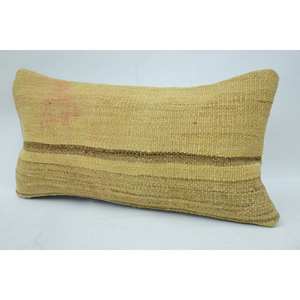 Alfombra Kantha de lana beige de 8x16 pulgadas con almohada tejida con patrón vintage - Product Image 3