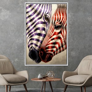Décoration murale moderne en verre trempé : toile d'art imprimée, 1P Whiteframedcanvas - Product Image 1