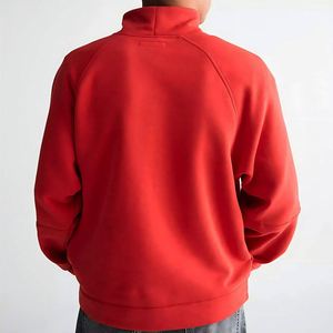 Winter Autumn Printed Women's Sweatshirts <b>Mock</b> <b>Neck</b> Raglan Sleeves Customized Letters Front Cotton Fleece Heavyweight Loose Fit - Product Image 3