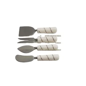 Unique Style Resin Finished Handle Metal Cutlery Set with Shiny Finishing Customized size Manufacture and Supplier by India